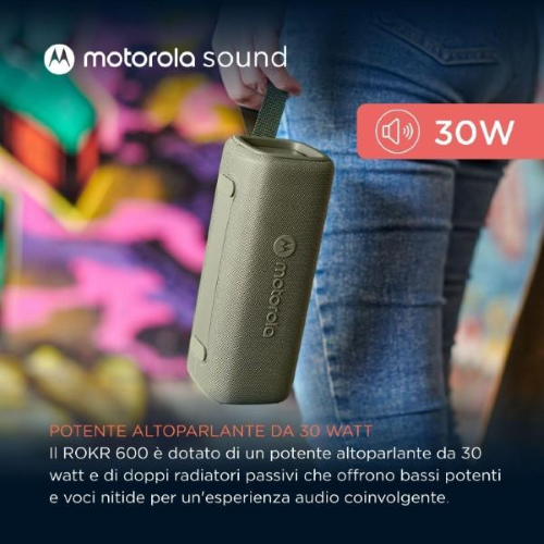 ALTOPARLANTE 30W WIRELESS BLUETOOTH MOTOROLA ROKR 600 VERDE